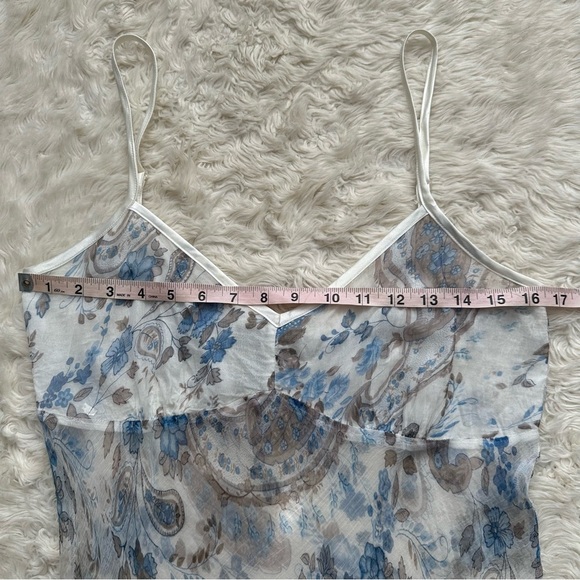 Vintage Rampage Tank Top Cami Sheer Crinkle Vintage Y2K 90s Floral Paisley Sz L - Picture 9 of 10